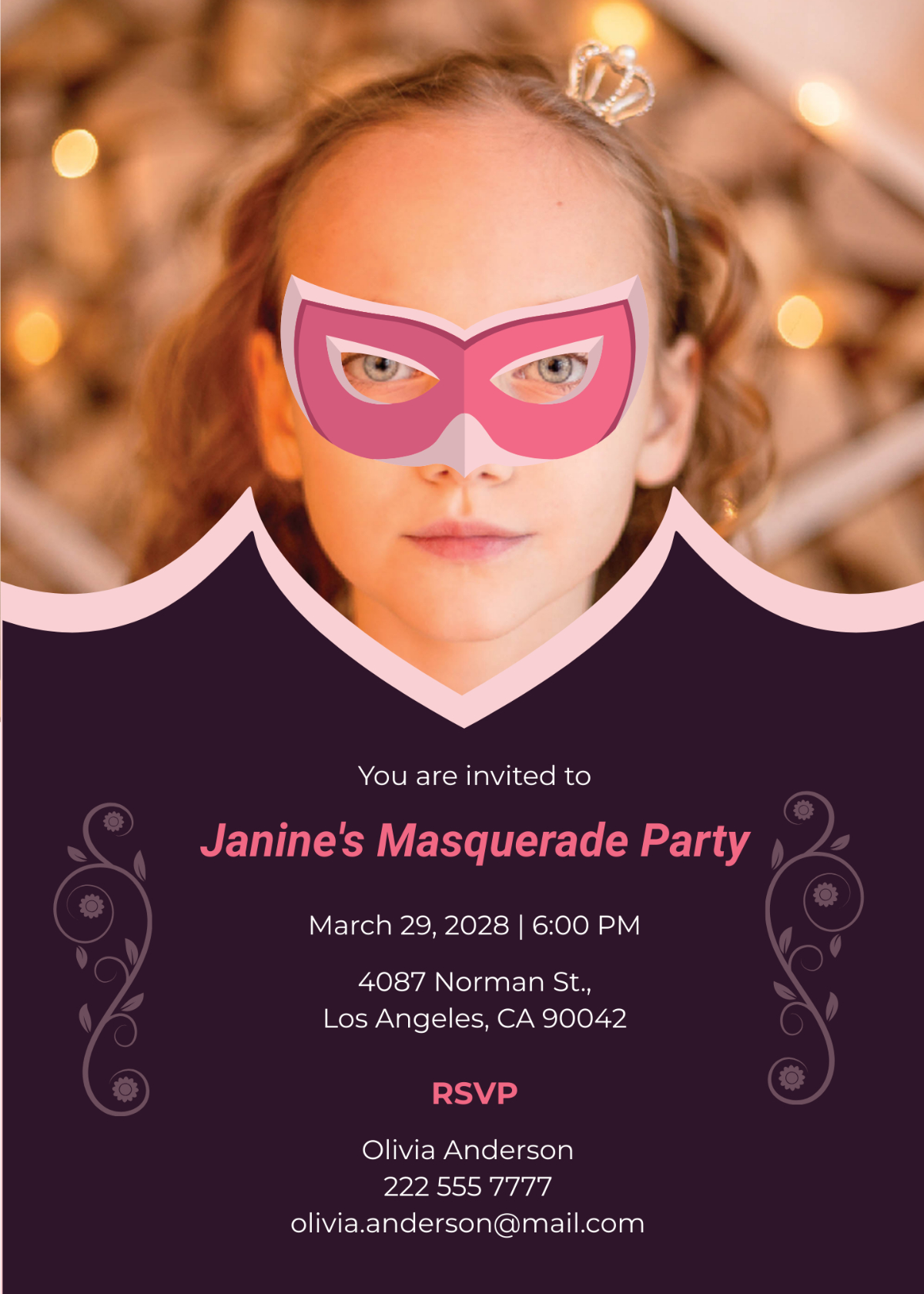 Free Masquerade Invitation Template To Edit Online throughout Free Printable Masquerade Birthday Invitations
