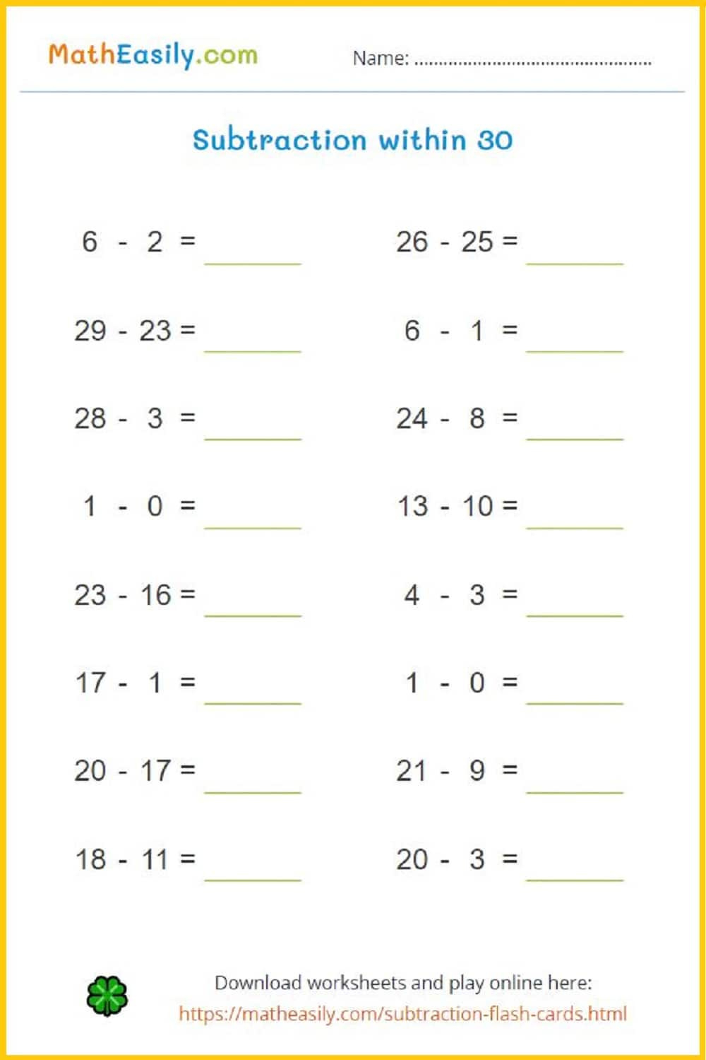 Free Math Worksheets | Auto Generated | With Answers throughout Free Printable Math Workbooks