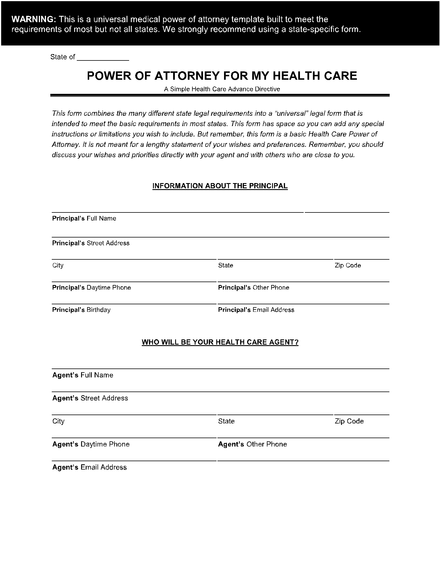 Free Medical Power Of Attorney Forms (Pdf) | Cocosign throughout Free Printable Medical Power Of Attorney