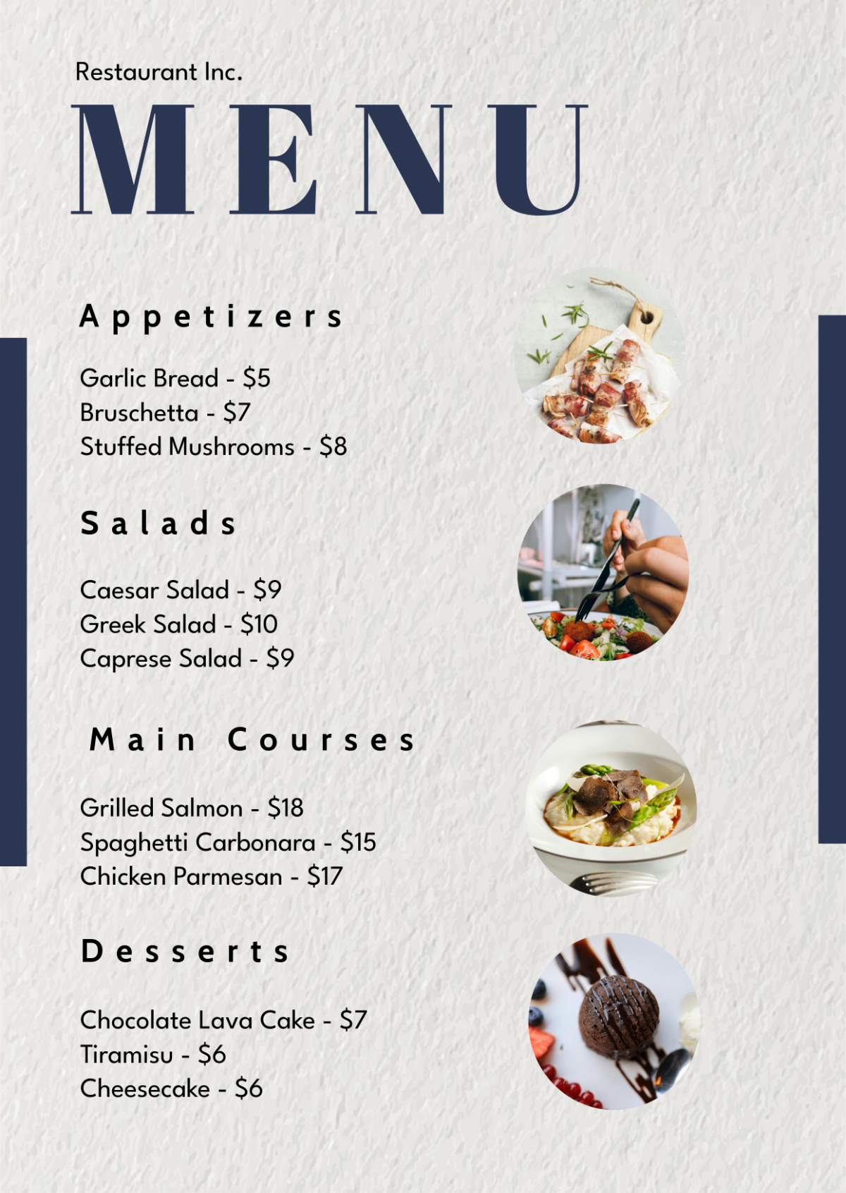 Free Menu Templates, Editable And Printable with Free Printable Menu Templates Word