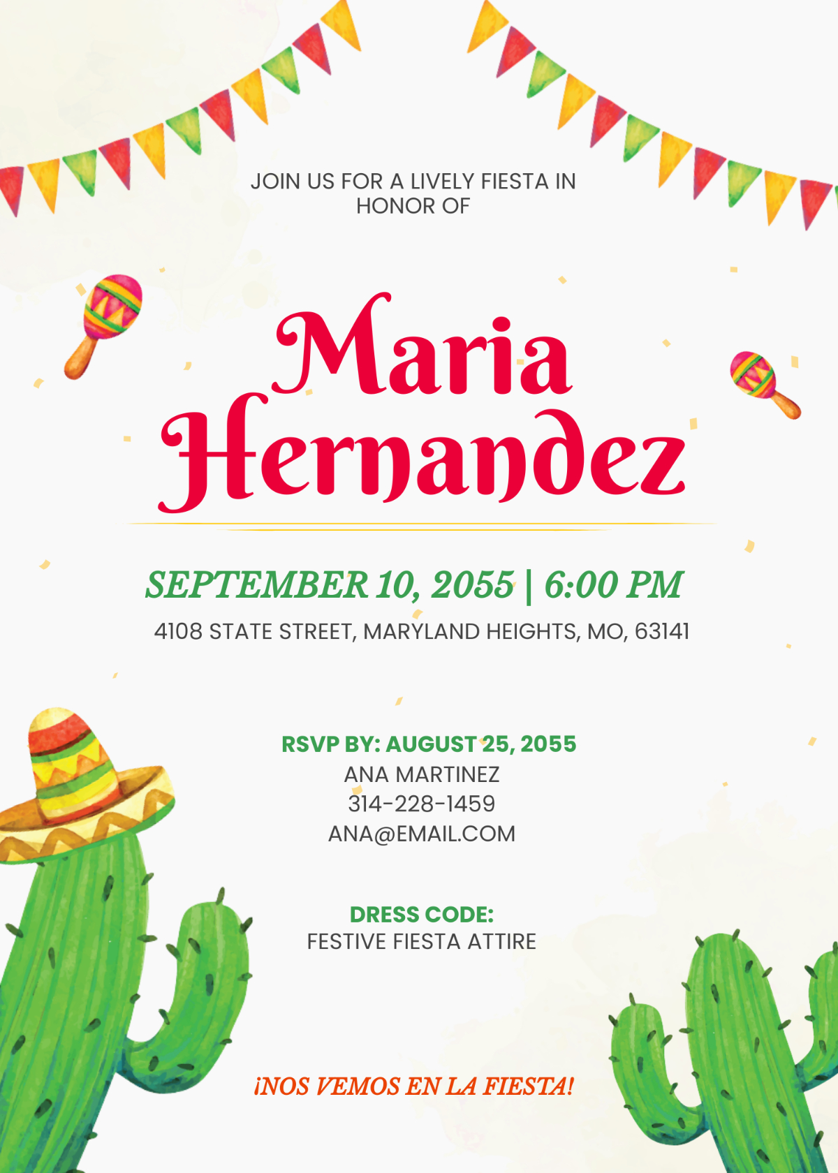 Free Mexican Fiesta Bachelorette Invitation Template To Edit Online pertaining to Free Printable Mexican Fiesta Invitations