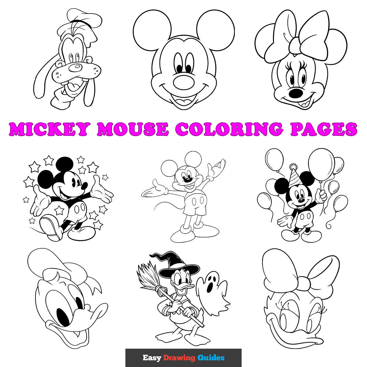 Free Mickey Mouse Coloring Pages For Kids - 12 Printable Sheets with regard to Free Mickey Mouse Printables