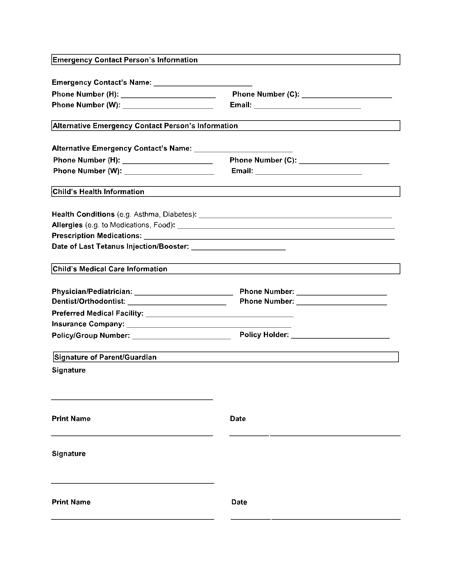 Free Minor (Child) Medical Consent Form Template | Cocosign throughout Free Printable Child Medical Consent Form
