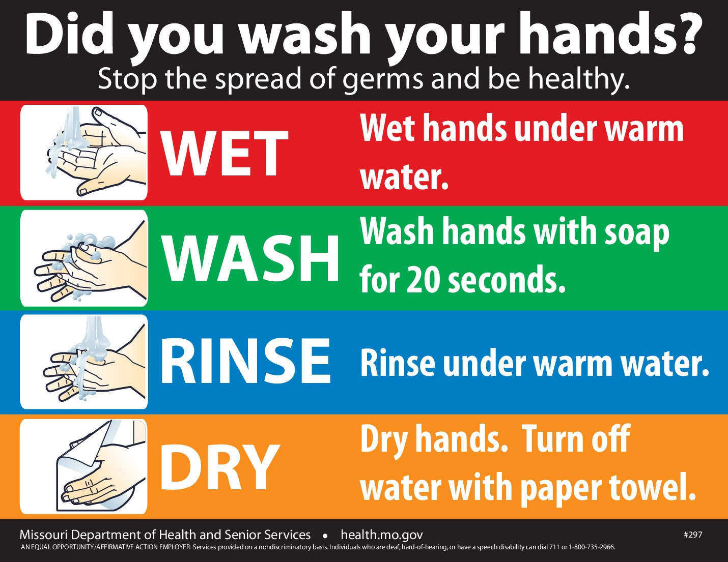 Free Mo Handwashing Poster Labor Law Poster 2025 with Free Wash Your Hands Signs Printable