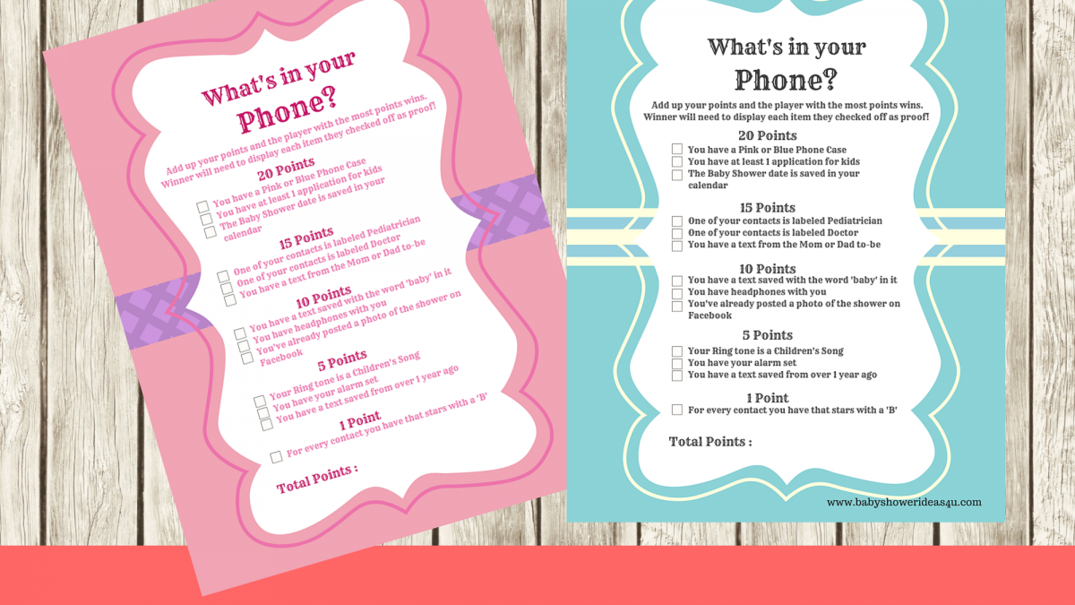 Free Modern What'S In Your Phone Baby Shower Printable – Baby intended for What'S In Your Phone Baby Shower Game Free Printable