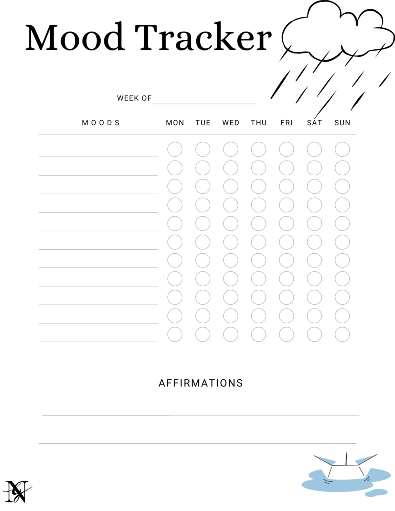 Free Monthly Mood Tracker Printable Including January intended for Free Mood Tracker Printable