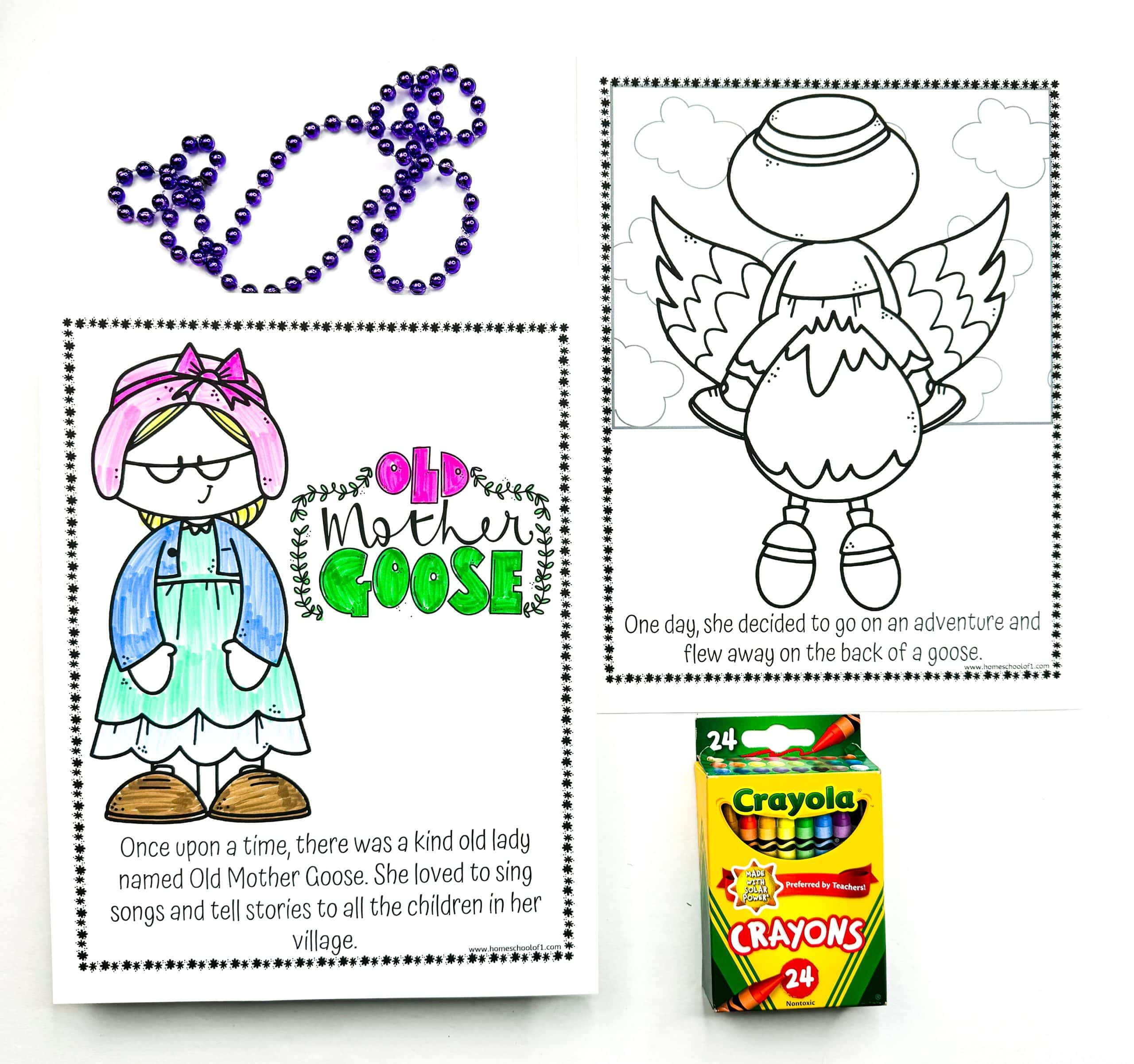 Free Mother Goose Coloring Page | Nursery Rhyme Fun inside Mother Goose Coloring Pages Free Printable