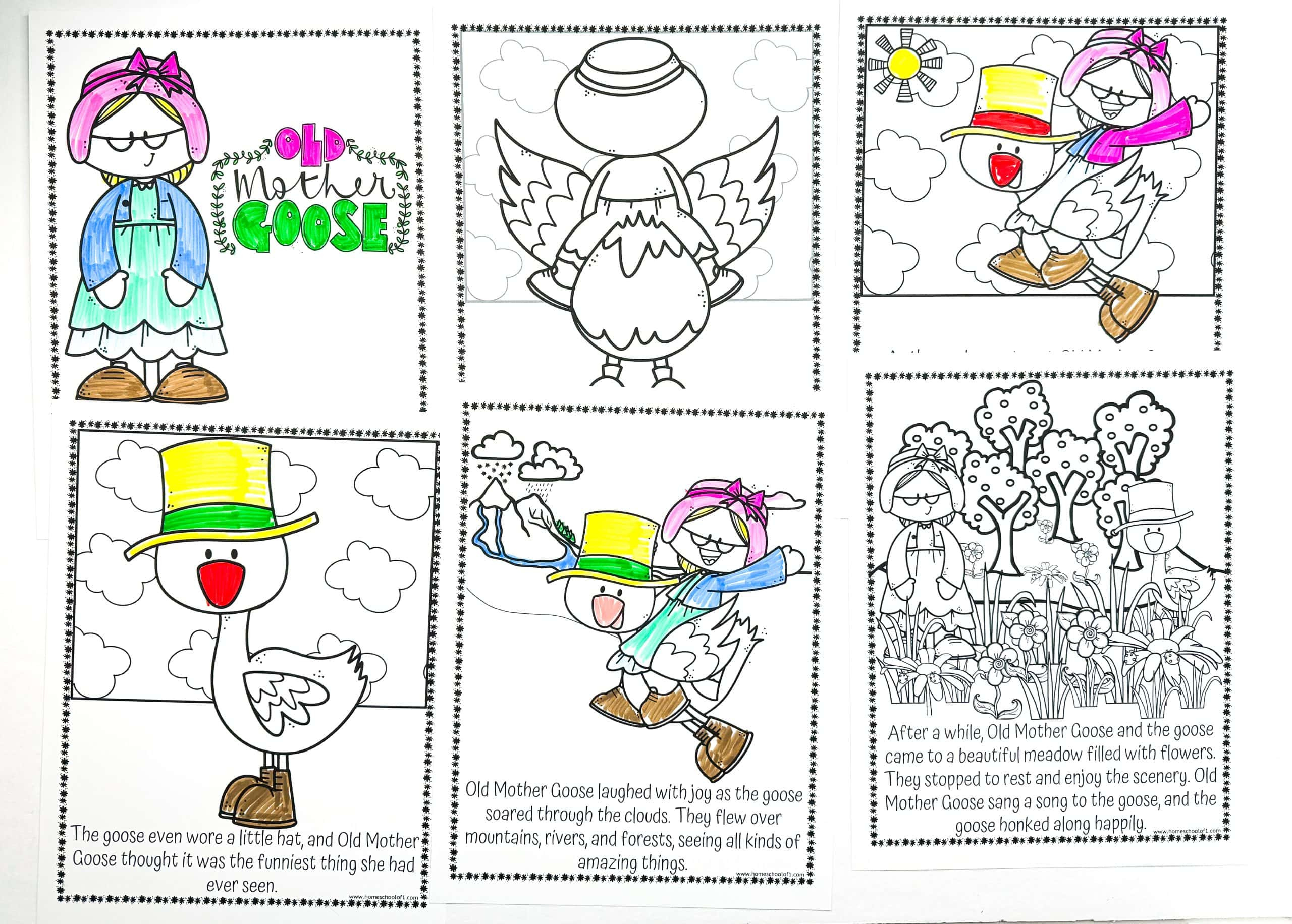 Free Mother Goose Coloring Page | Nursery Rhyme Fun regarding Mother Goose Coloring Pages Free Printable