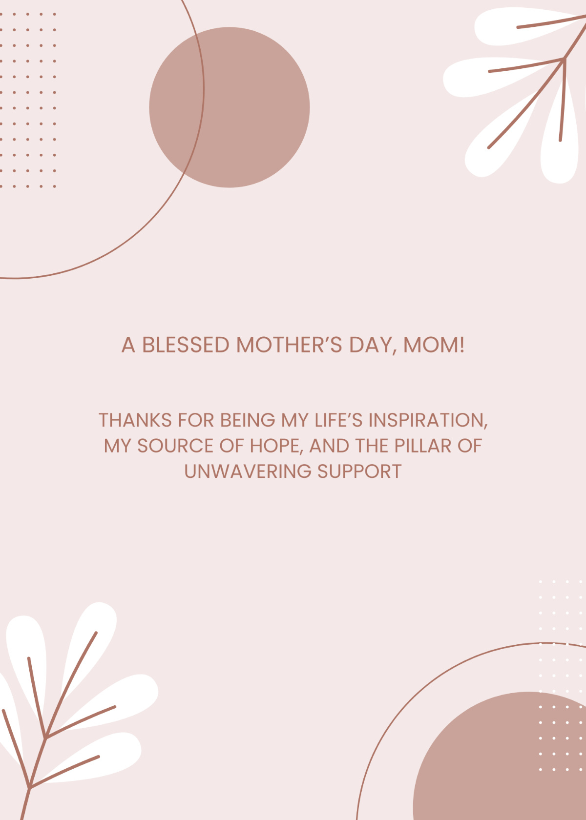 Free Mother&amp;#039;S Day Message Card Template To Edit Online with regard to Make Mother Day Card Online Free Printable