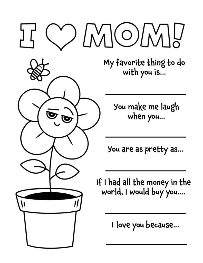 Free Mother'S Day Printables And Mother'S Day Craft For Preschool regarding Free Printable Mothers Day Crafts