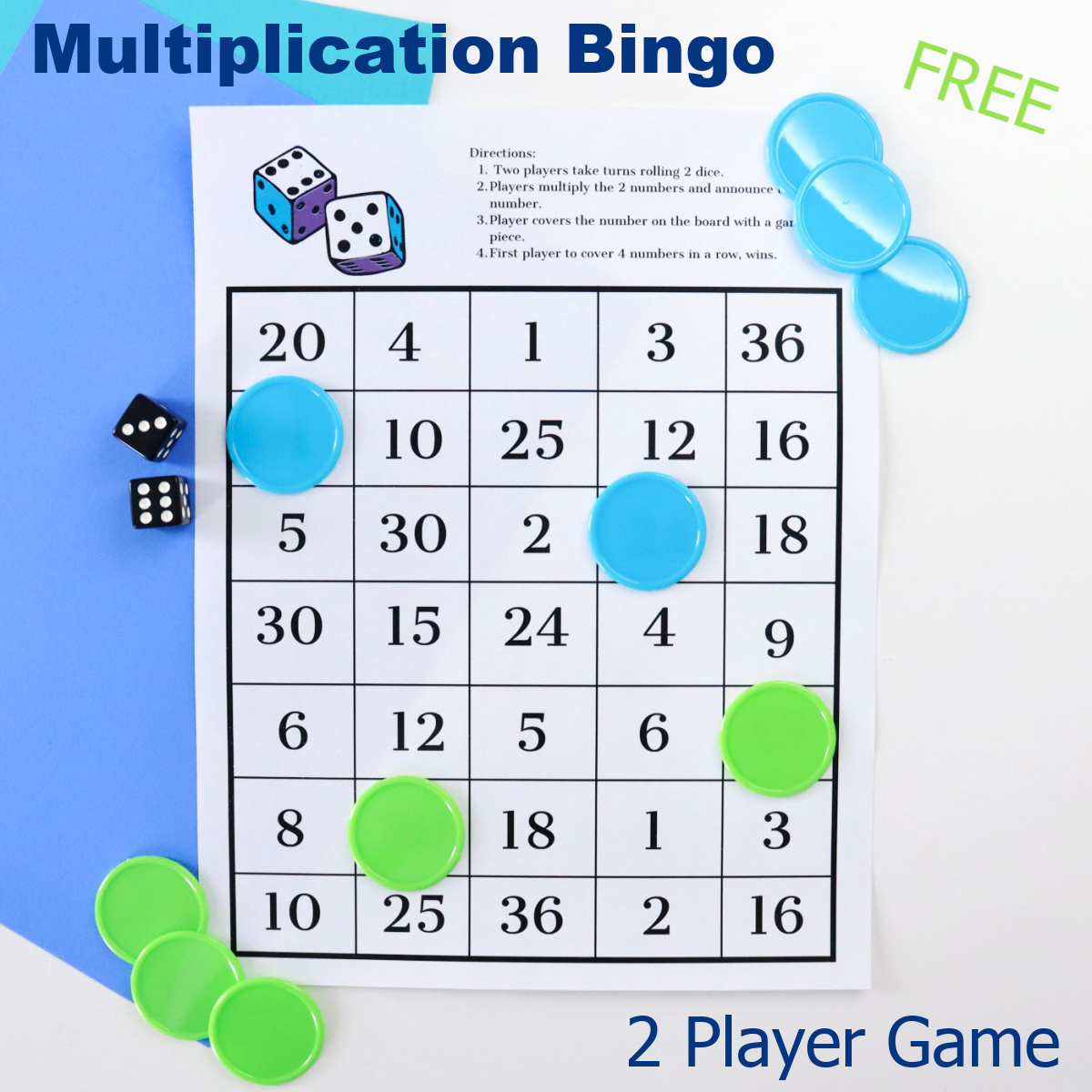 Free Multiplication Bingo Game (Printable) - The Activity Mom intended for Free Printable Multiplication Bingo