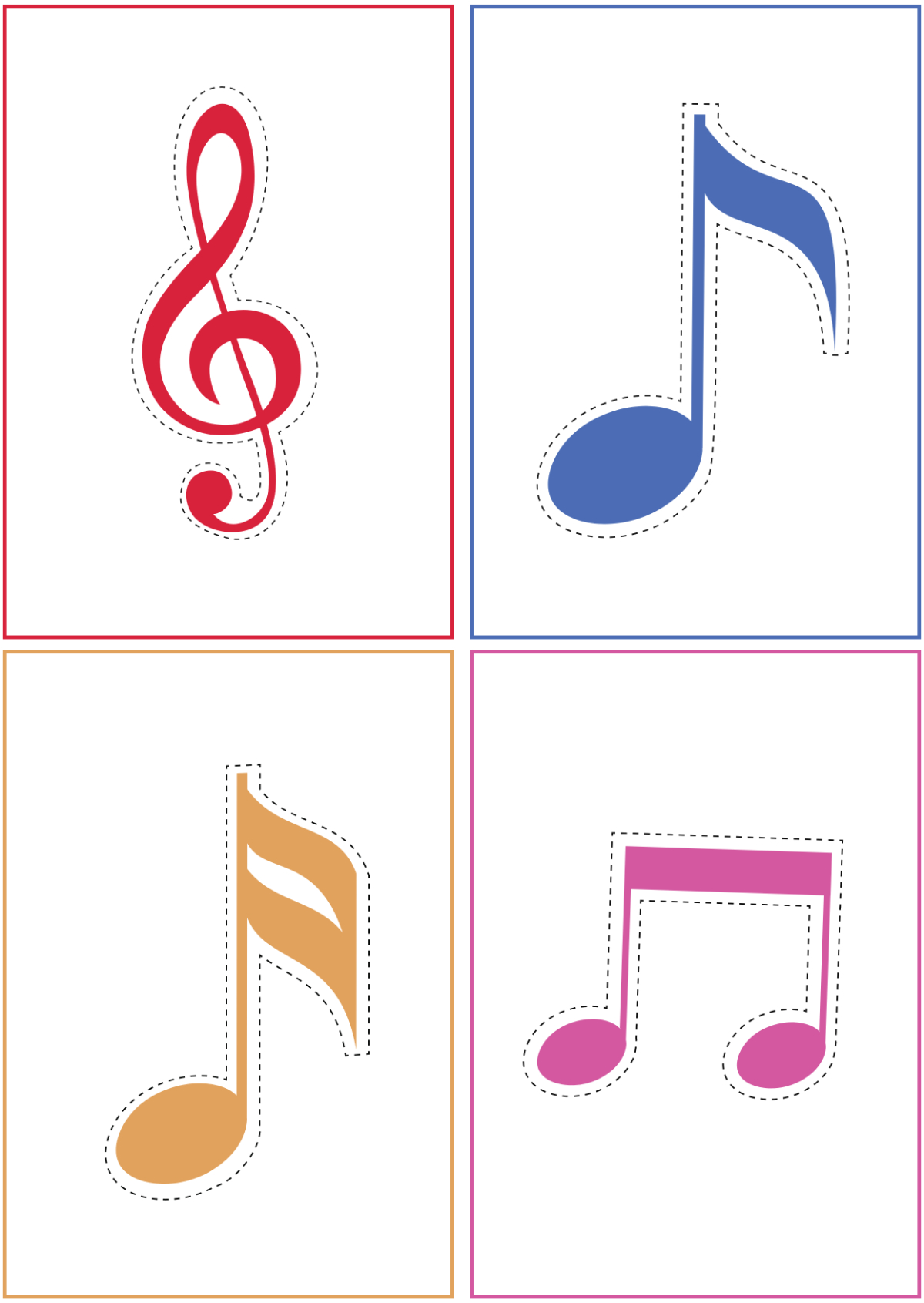 Free Music Note Cut Out Template To Edit Online regarding Free Printable Music Notes Templates