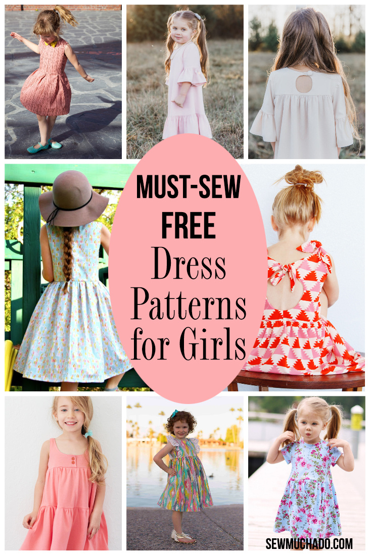 Free Must-Sew Dress Patterns For Girls - Sew Much Ado with Free Printable Toddler Dress Patterns