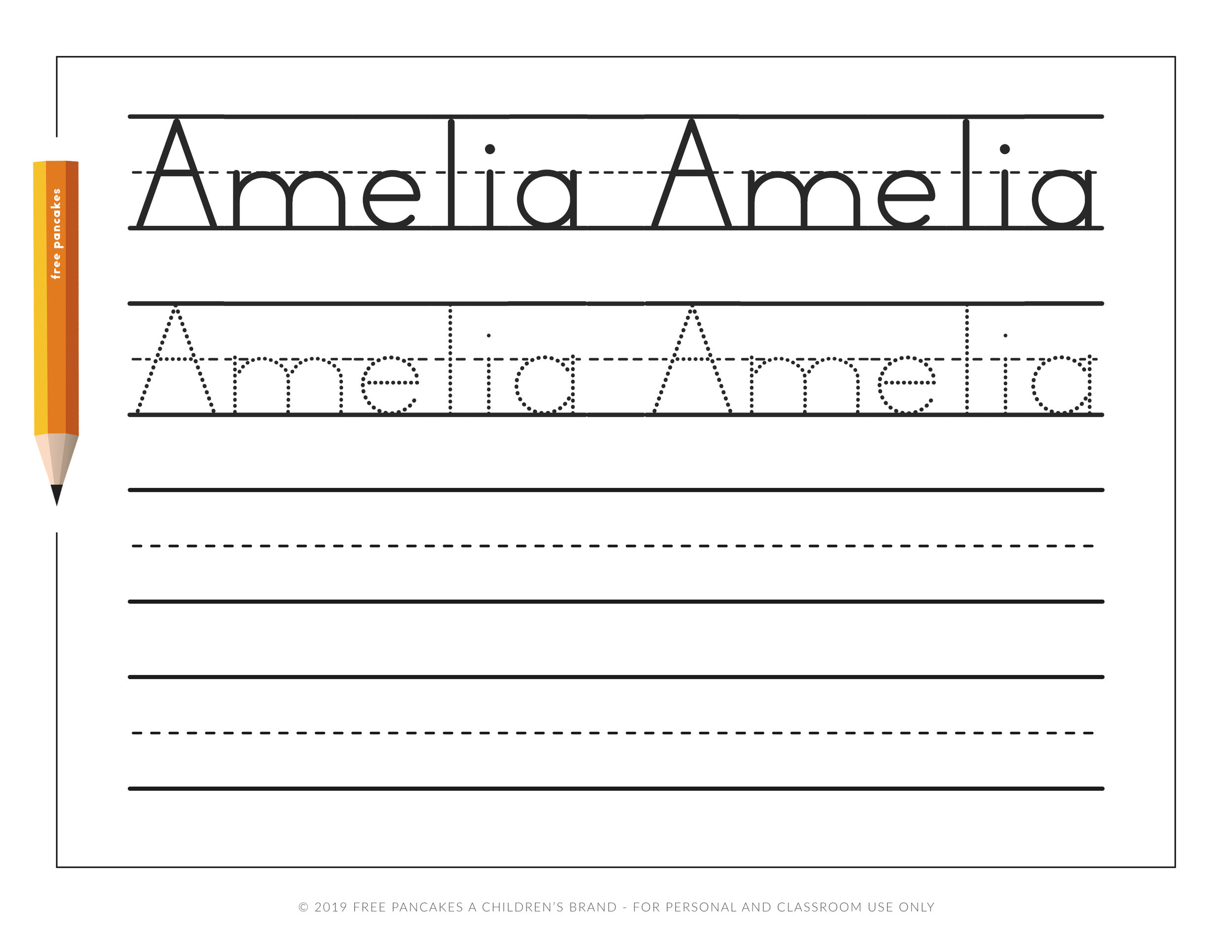 Free Name Tracing Sheets For Preschool Children - Worksheets Library with Free Printable Name Worksheets For Kindergarten