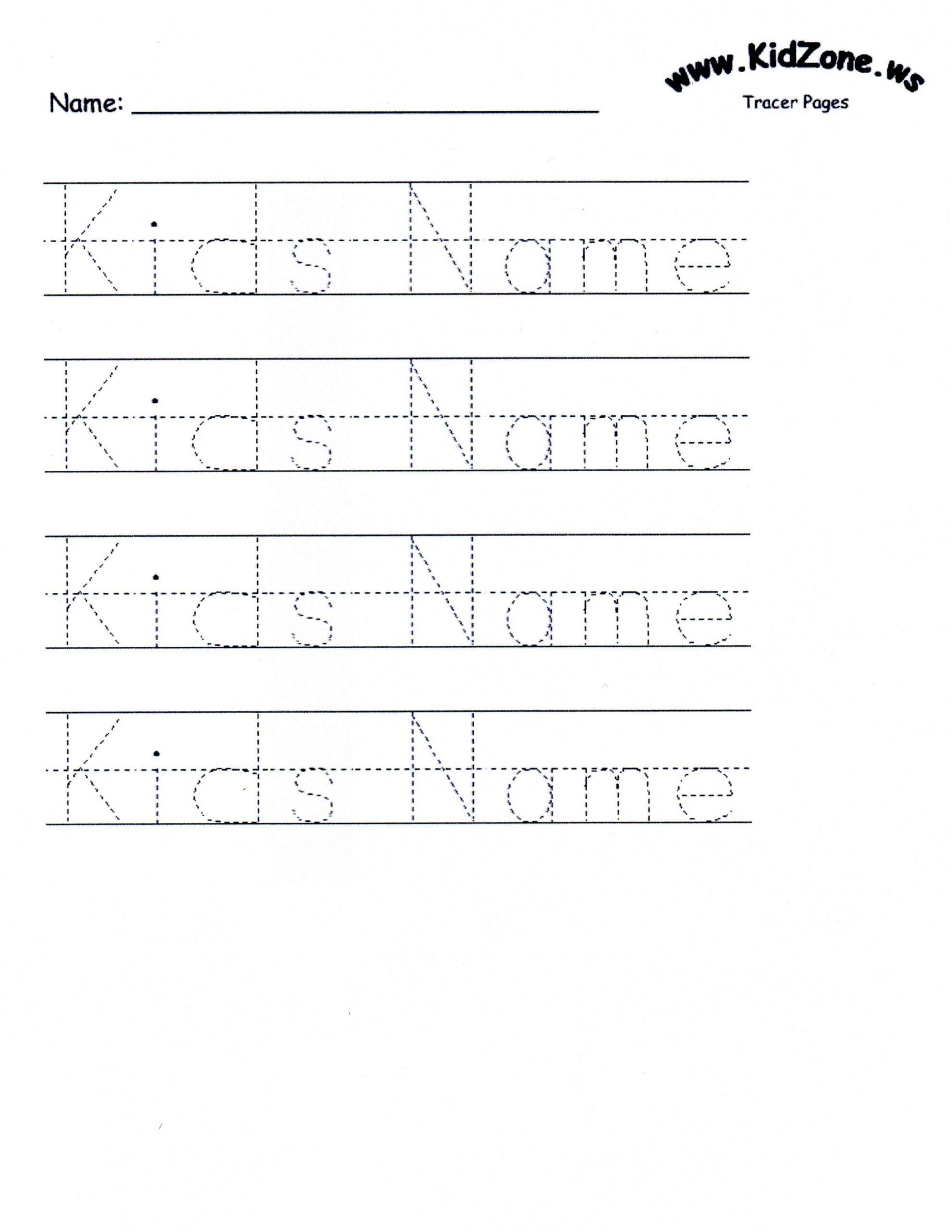 Free Name Tracing Sheets For Preschool Children - Worksheets Library with regard to Free Printable Name Worksheets For Kindergarten