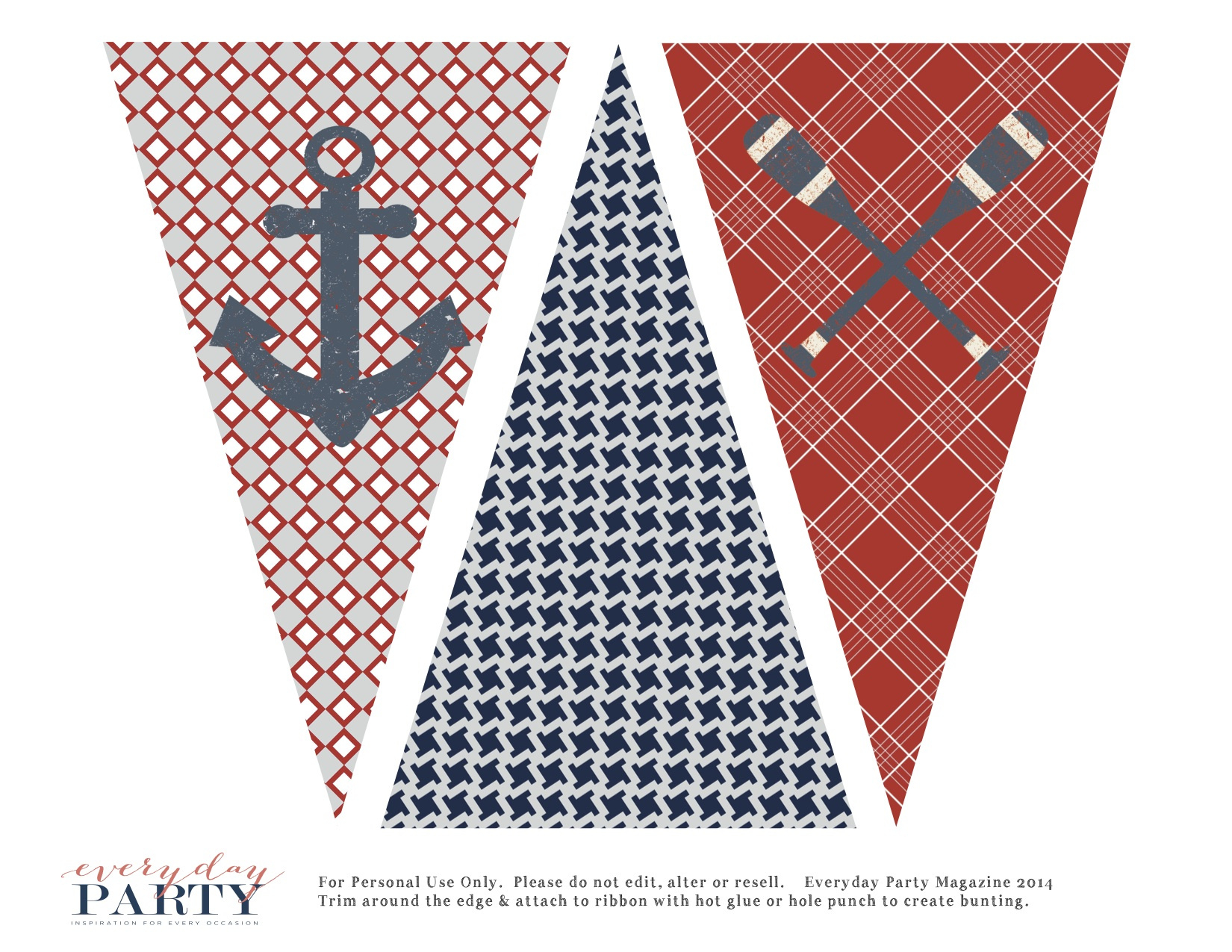 Free Nautical Party Printables - Everyday Party Magazine inside Free Nautical Printables