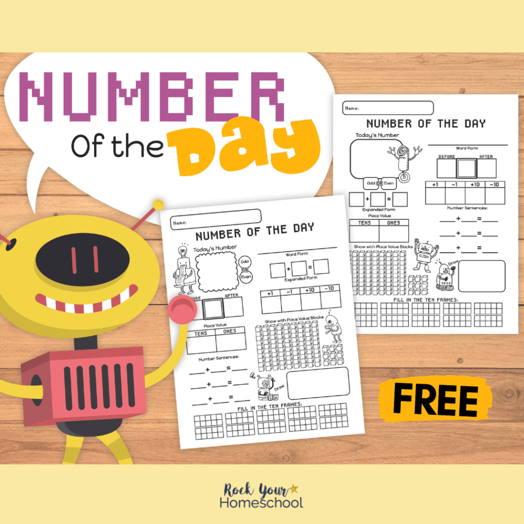 Free Number Of The Day Worksheets For Simple Math Fun - Rock Your with Free Printable Number Of The Day Worksheets