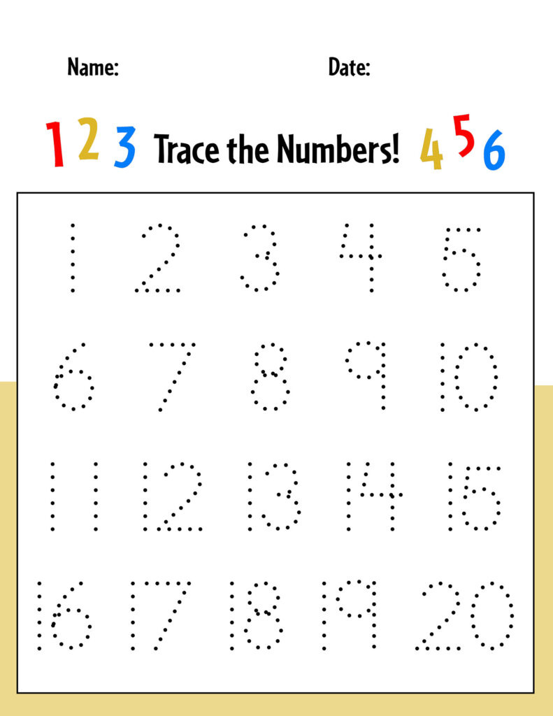 Free Numbers 1-20 Tracing Worksheets! ⋆ The Hollydog Blog within Free Printable Tracing Numbers 1 20 Worksheets