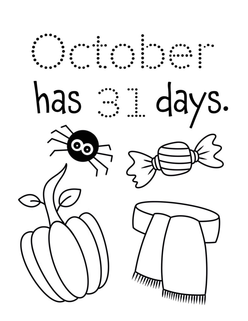 Free October Worksheets For Preschool! ⋆ The Hollydog Blog regarding Free October Preschool Printables