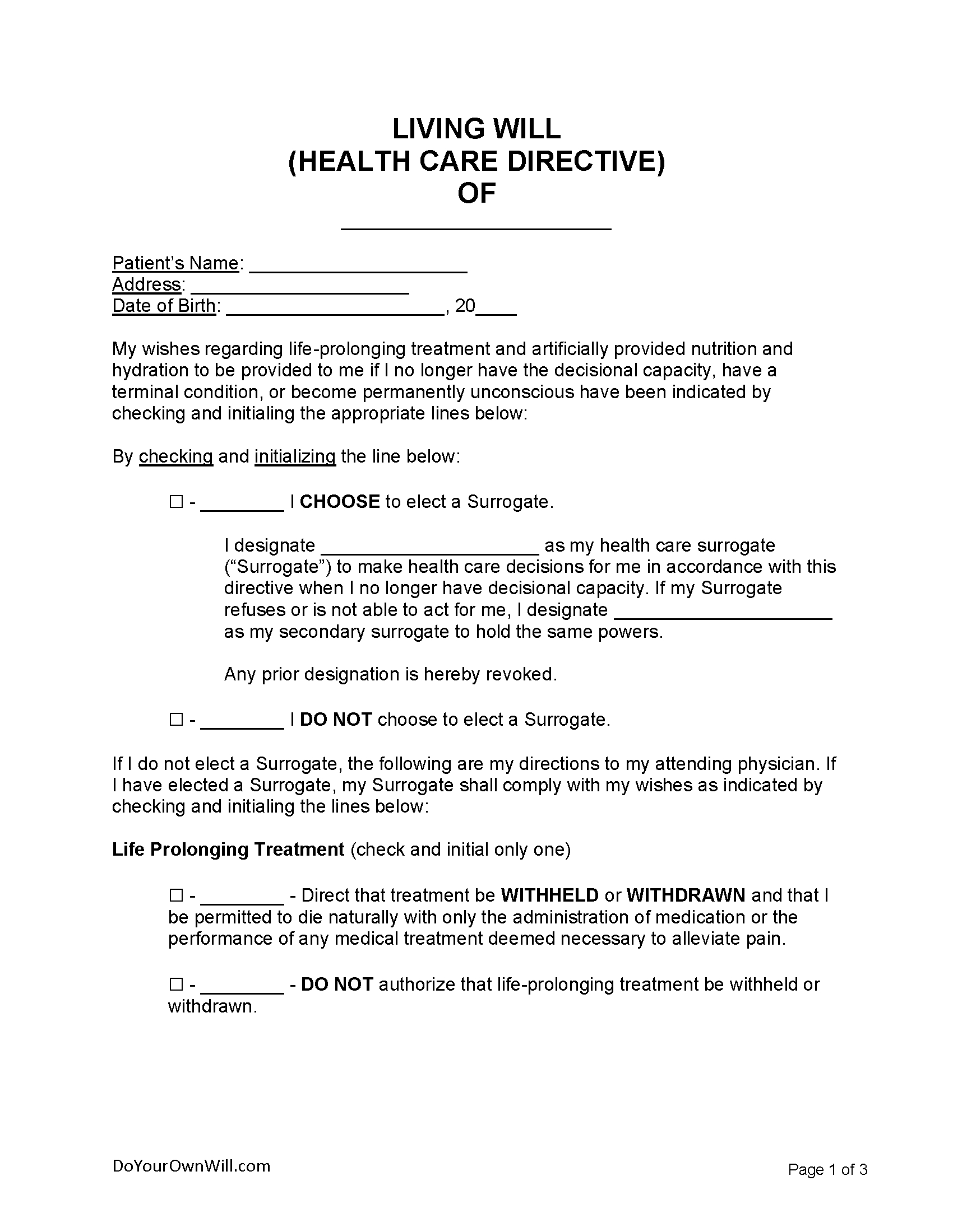 Free Ohio Will Template: Fill Out &amp;amp;Amp; Sign Online | Dochub with Free Online Printable Living Wills