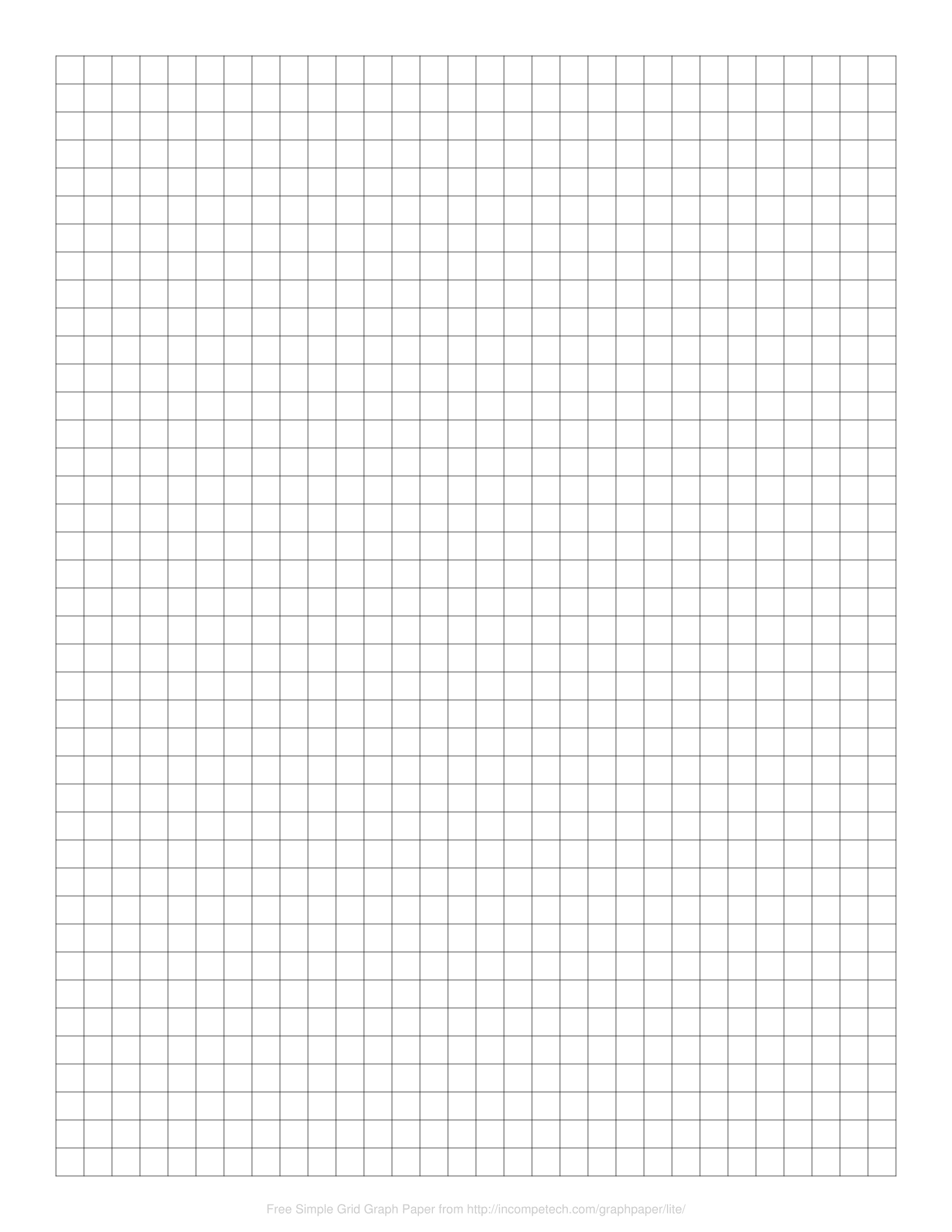 Free Online Graph Paper / Simple Grid in Free Printable Squared Paper
