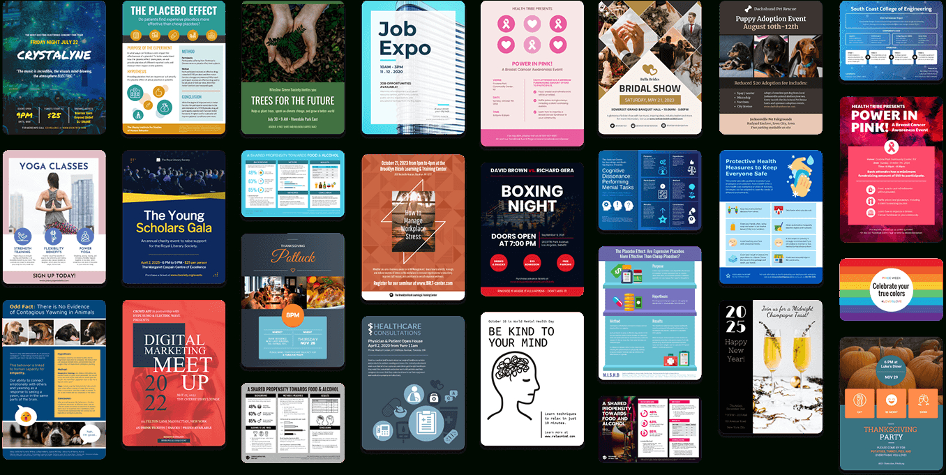 Free Online Poster Maker | Design Custom Posters | Venngage throughout Make Posters Online Free Printable