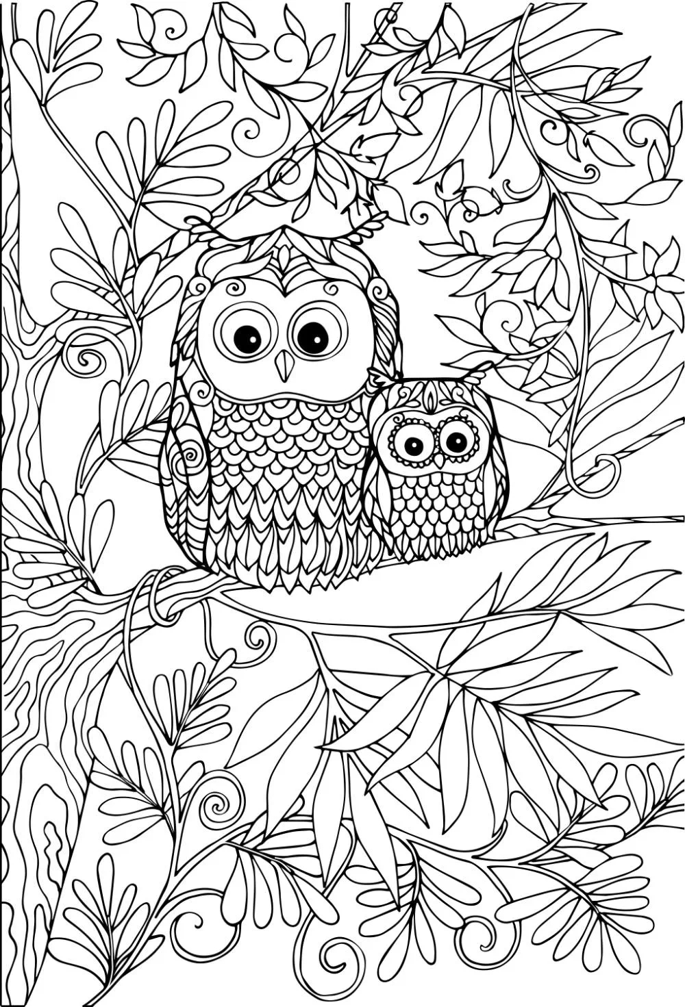 Free Owl Coloring Pages For Download (Printable Pdf) inside Free Printable Owl Coloring Sheets