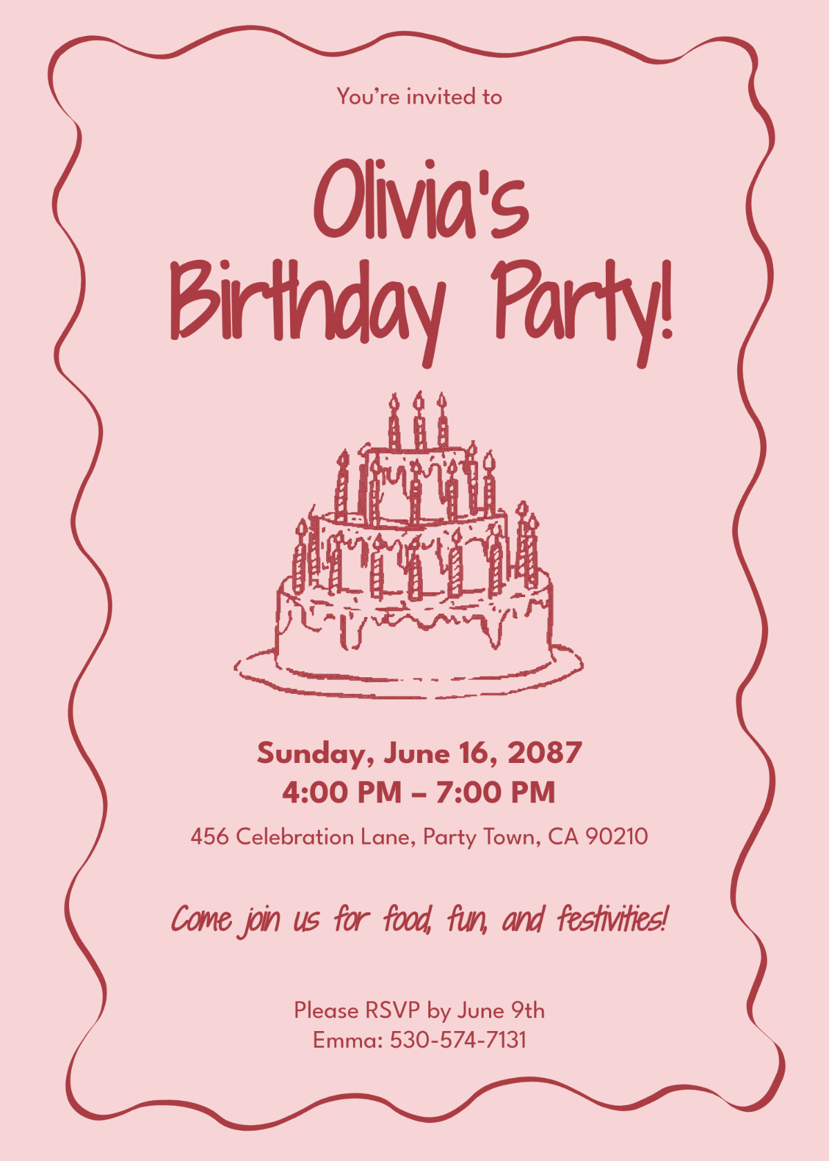 Free Party Invitation Templates, Editable And Printable regarding Free Printable Birthday Invitation Templates