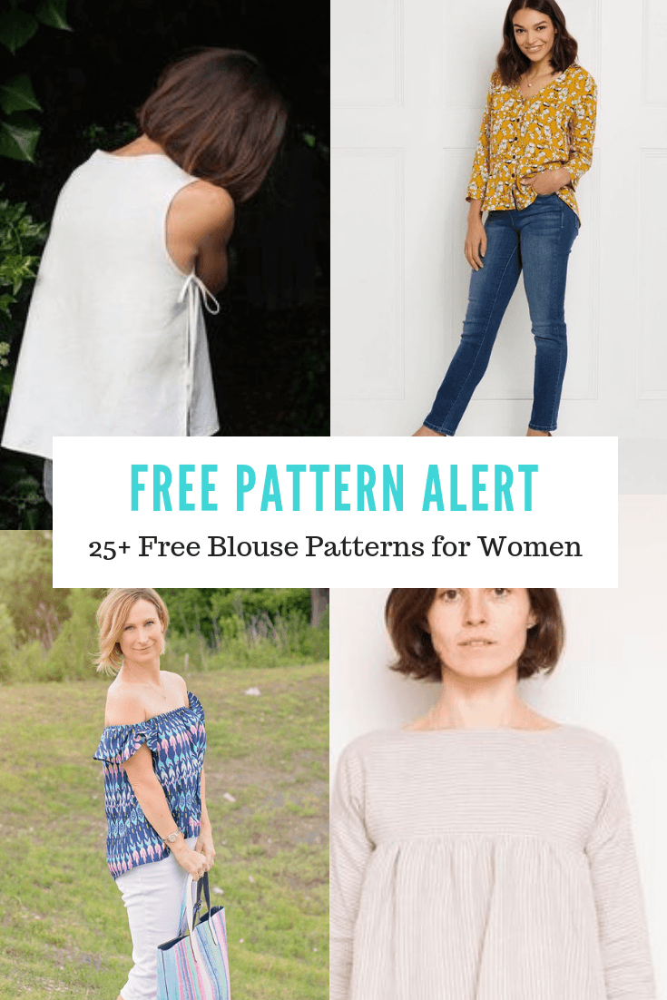 Free Pattern Alert:25+ Free Blouse Patterns For Women - On The pertaining to Free Printable Blouse Sewing Patterns