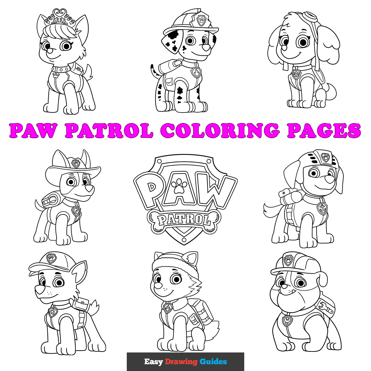 Free Paw Patrol Coloring Pages For Kids - 11 Printable Sheets regarding Paw Patrol Free Printables