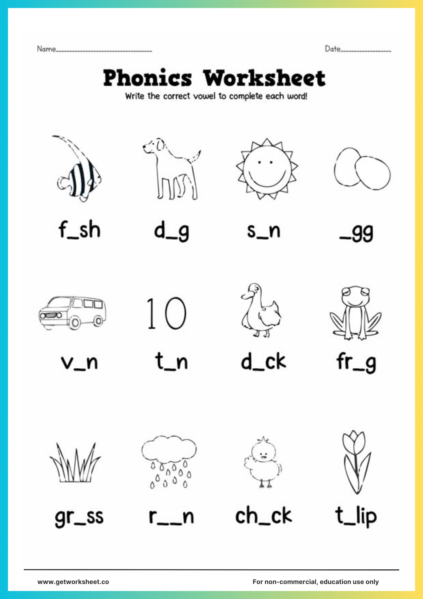 Free Phonics Worksheets Worksheets | Get Worksheet with regard to Jolly Phonics Worksheets Free Printable