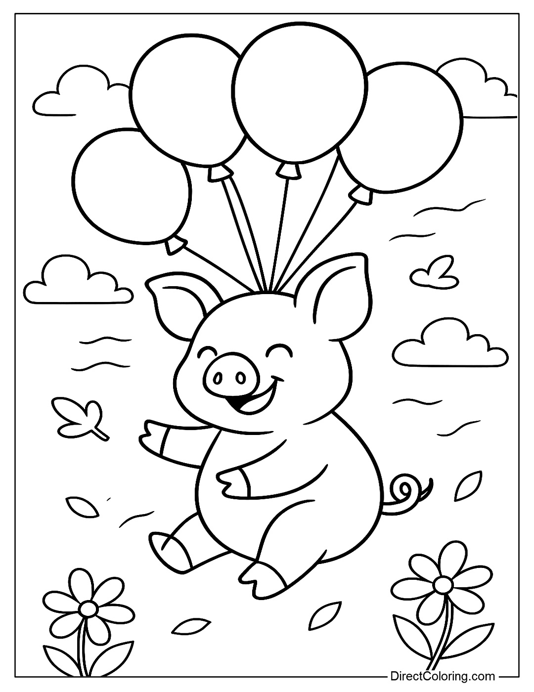 Free Pig Coloring Pages - Cute Printable Fun For Kids within Pig Coloring Sheets Free Printable
