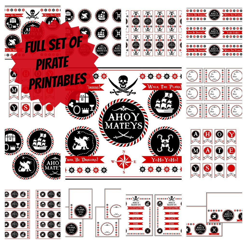Free Pirate Birthday Party Printables | Catch My Party throughout Free Pirate Birthday Party Printables