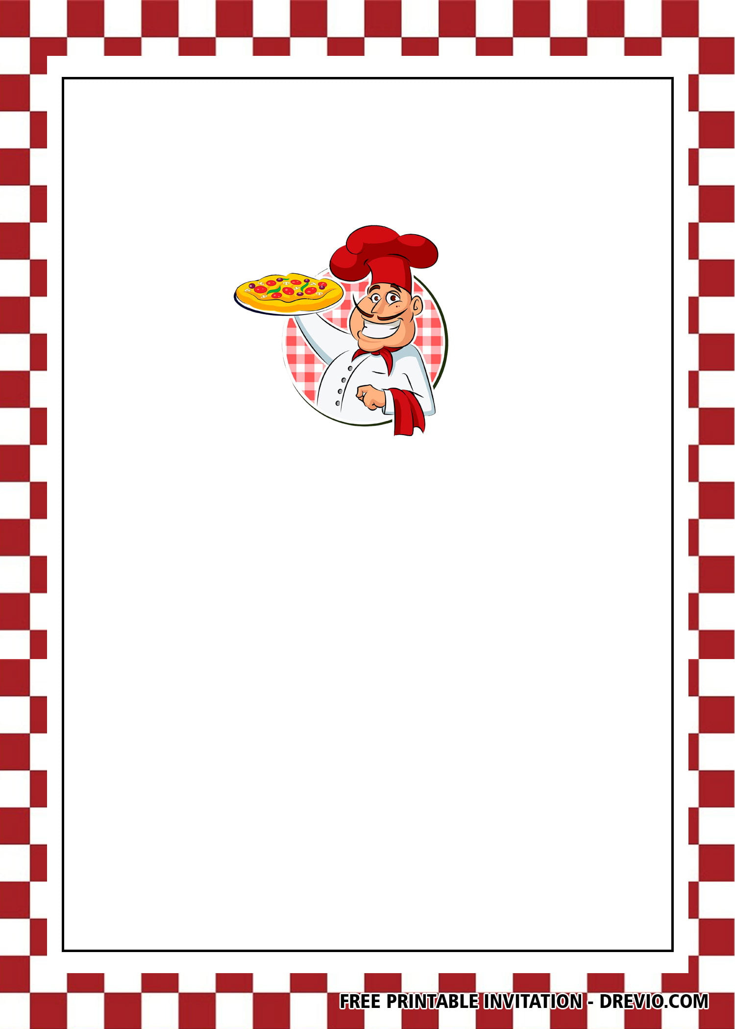 Free Pizza Invitation Templates - Downloadable - Download Hundreds with Free Printable Italian Party Invitations