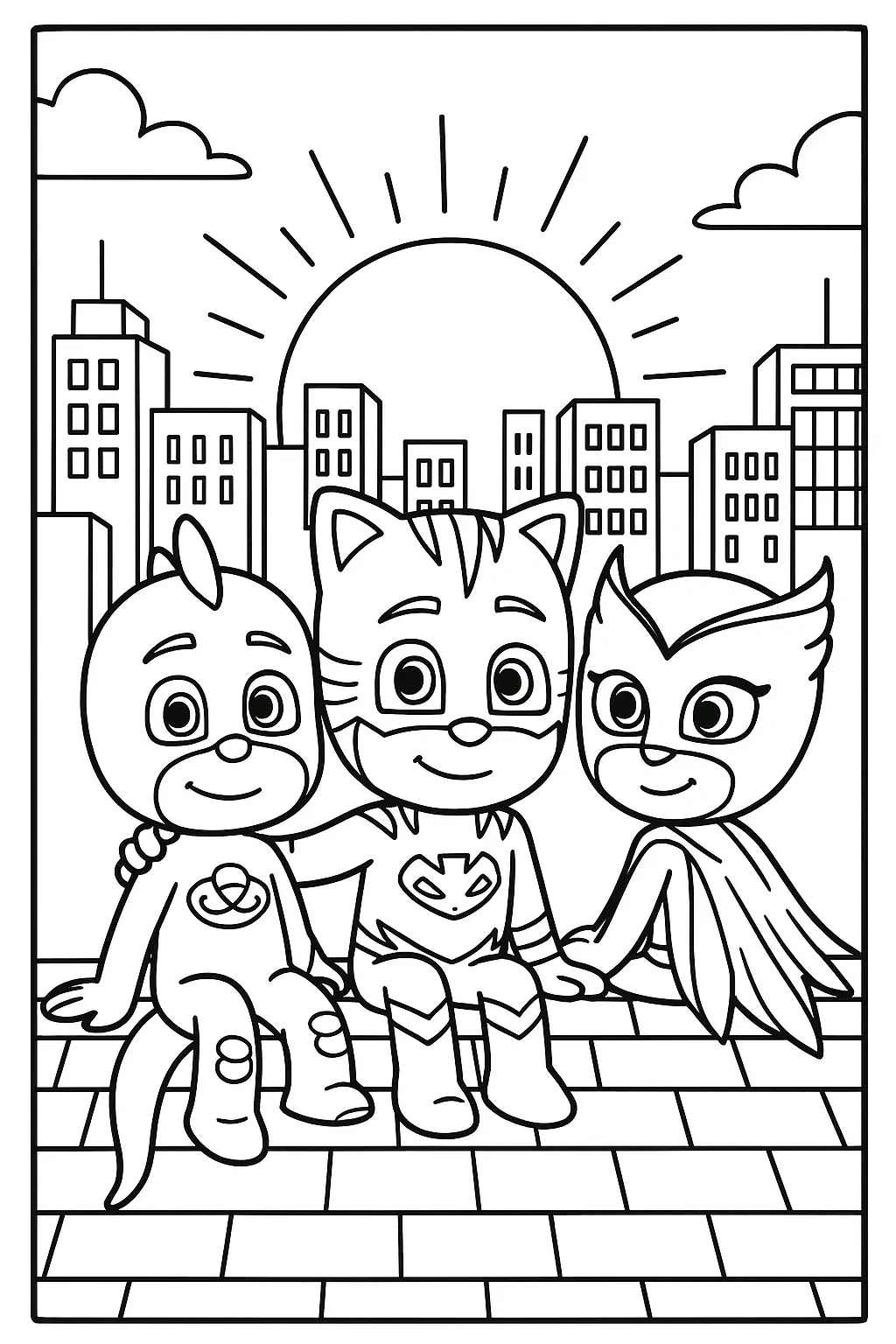 Free Pj Mask Coloring Pages Generator – 16 Pj Mask Coloring Pages intended for Pj Mask Free Printables