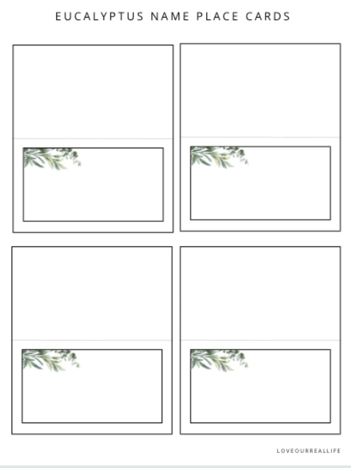 Free Place Card Printable Templates - For Any Occasion ⋆ Love Our inside Free Printable Place Cards Template