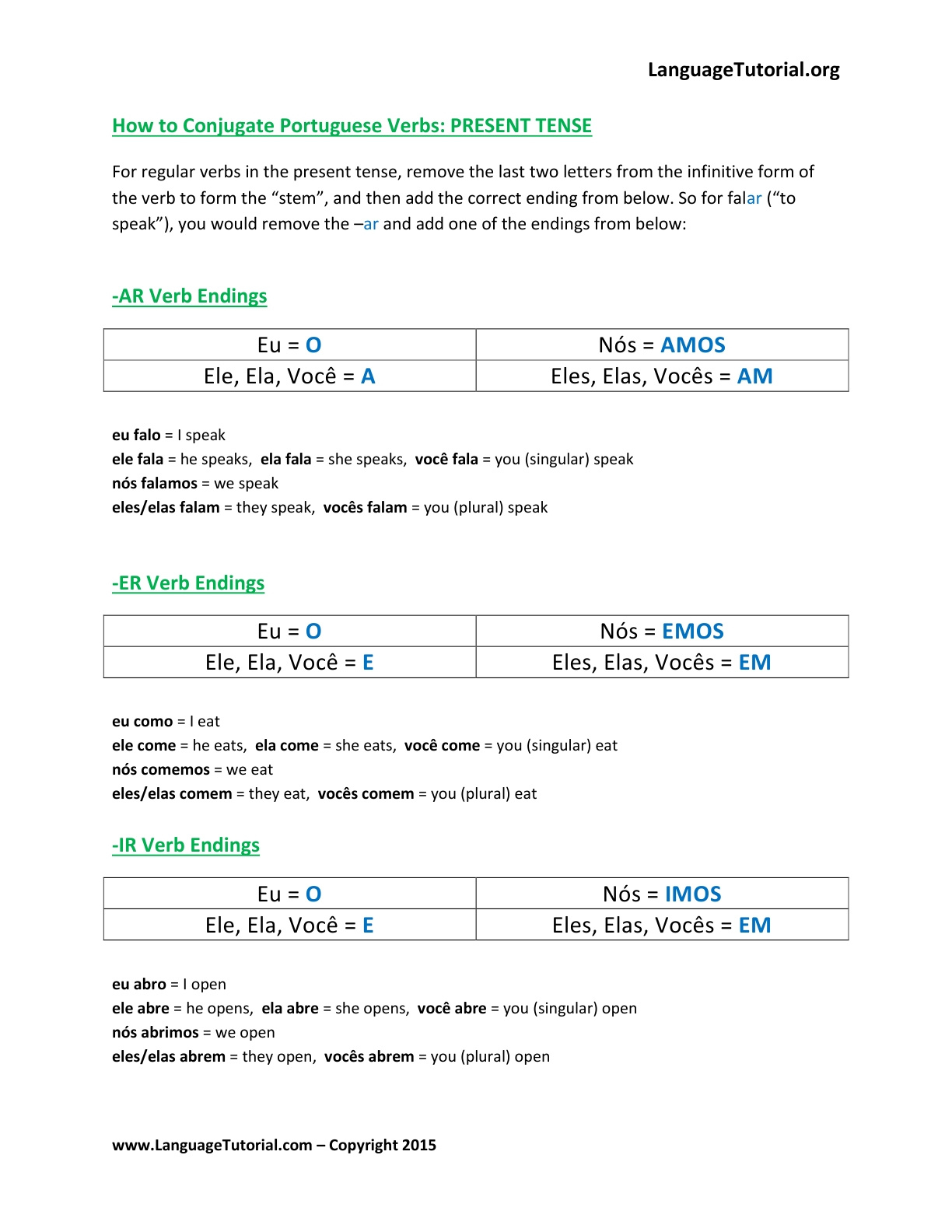 Free Portuguese Worksheets - Online & Printable for Free Printable Portuguese Worksheets