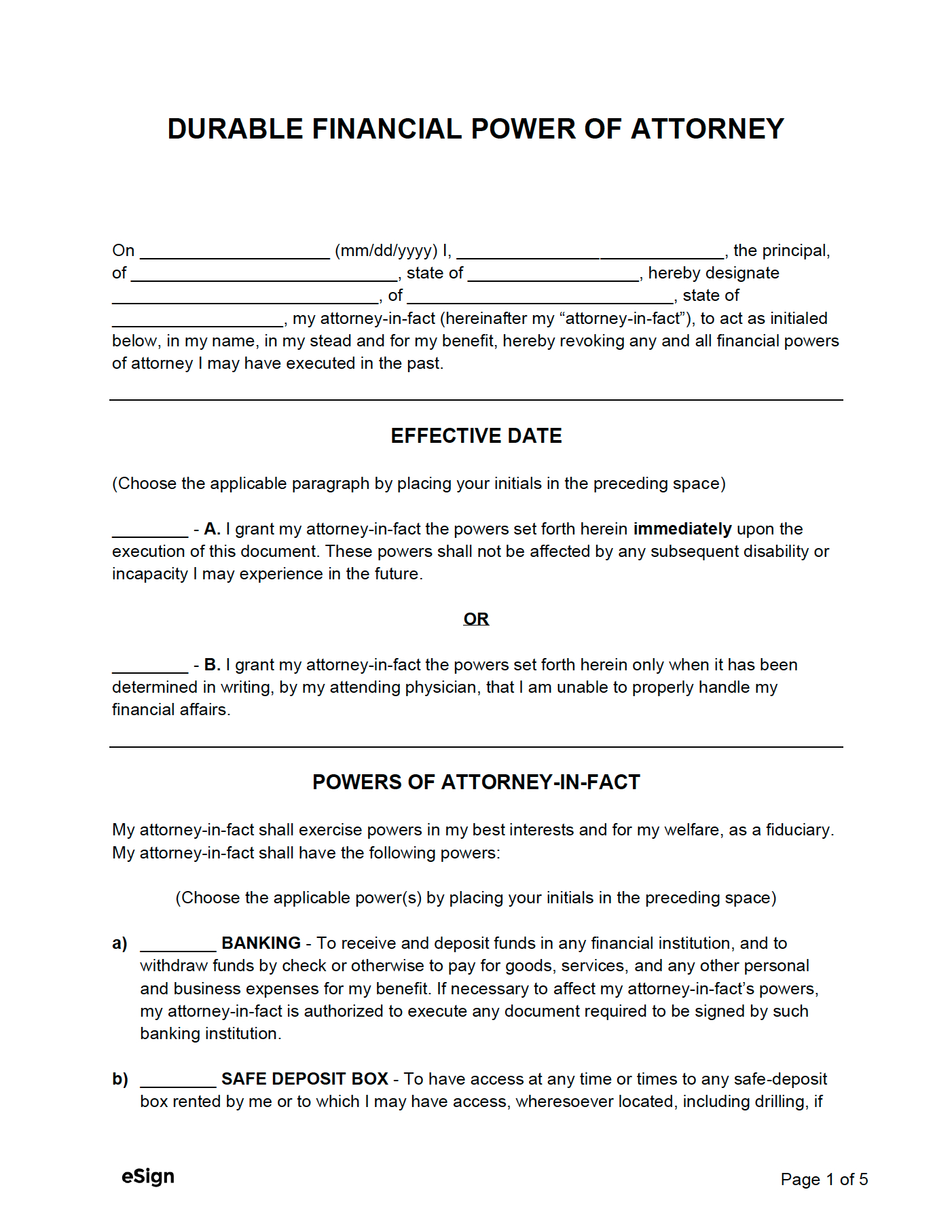 Free Power Of Attorney Forms (12) | Pdf | Word with regard to Free Printable Power Of Attorney Forms Online