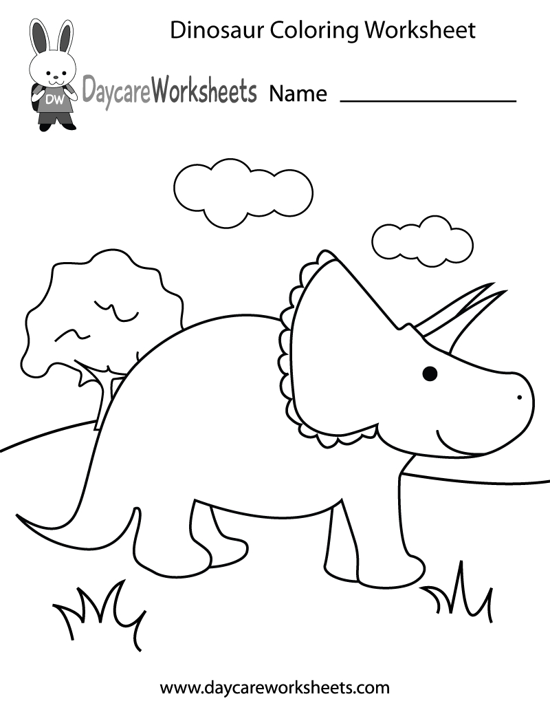 Free Preschool Dinosaur Coloring Worksheet - Worksheets Library with regard to Free Printable Dinosaur Activities For Kindergarten