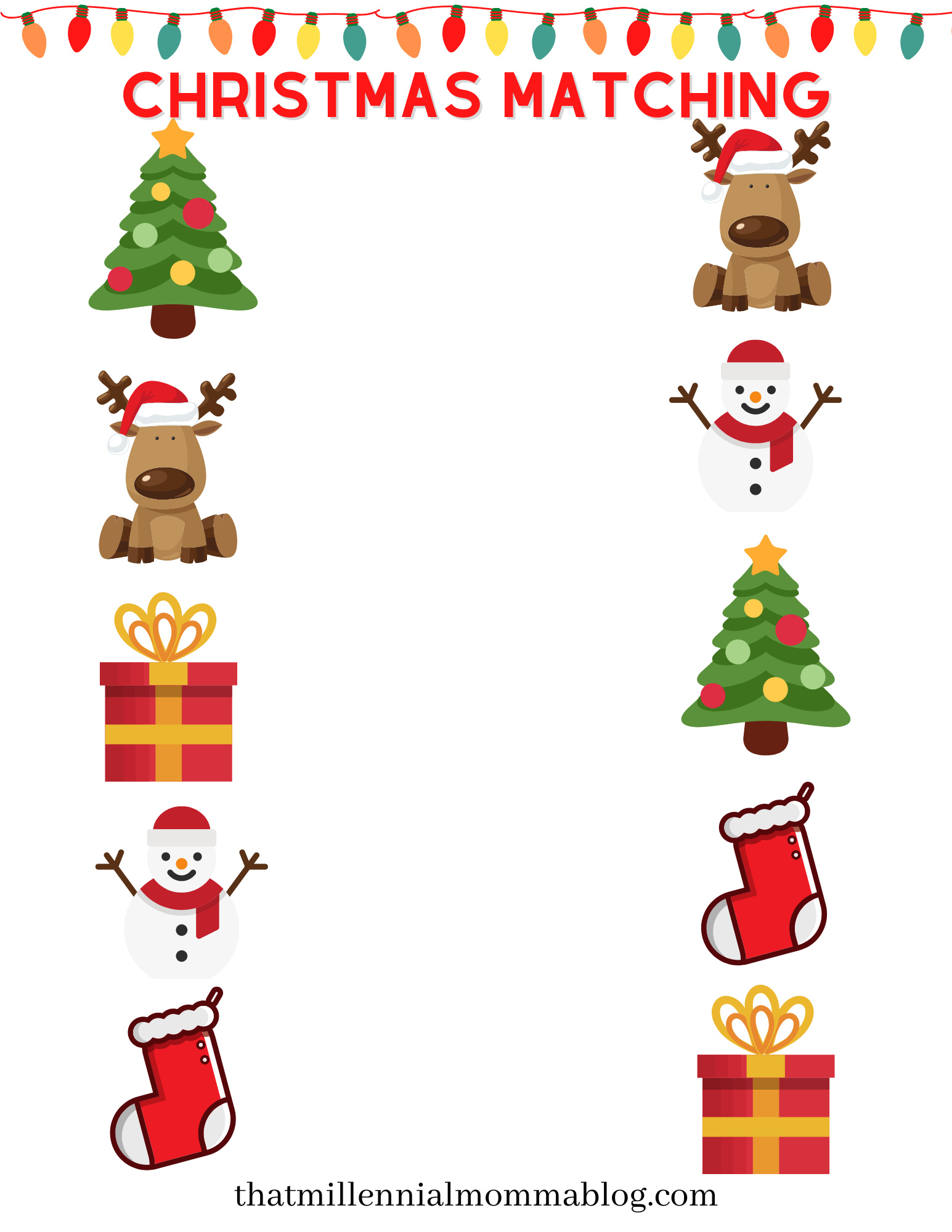 Free Preschool Holiday Printables — That Millennial Momma with Free Christmas Printables
