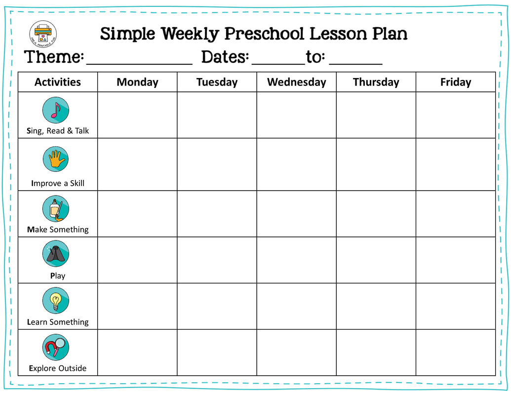 Free Preschool Lesson Planning Resources - Pre-K Printable Fun with Free Printable Toddler Curriculum