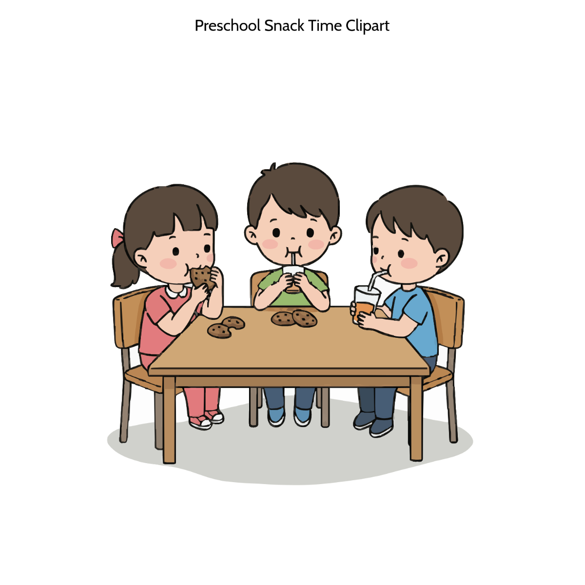 Free Preschool Snack Time Clipart Template To Edit Online inside Free Printable Preschool Clip Art