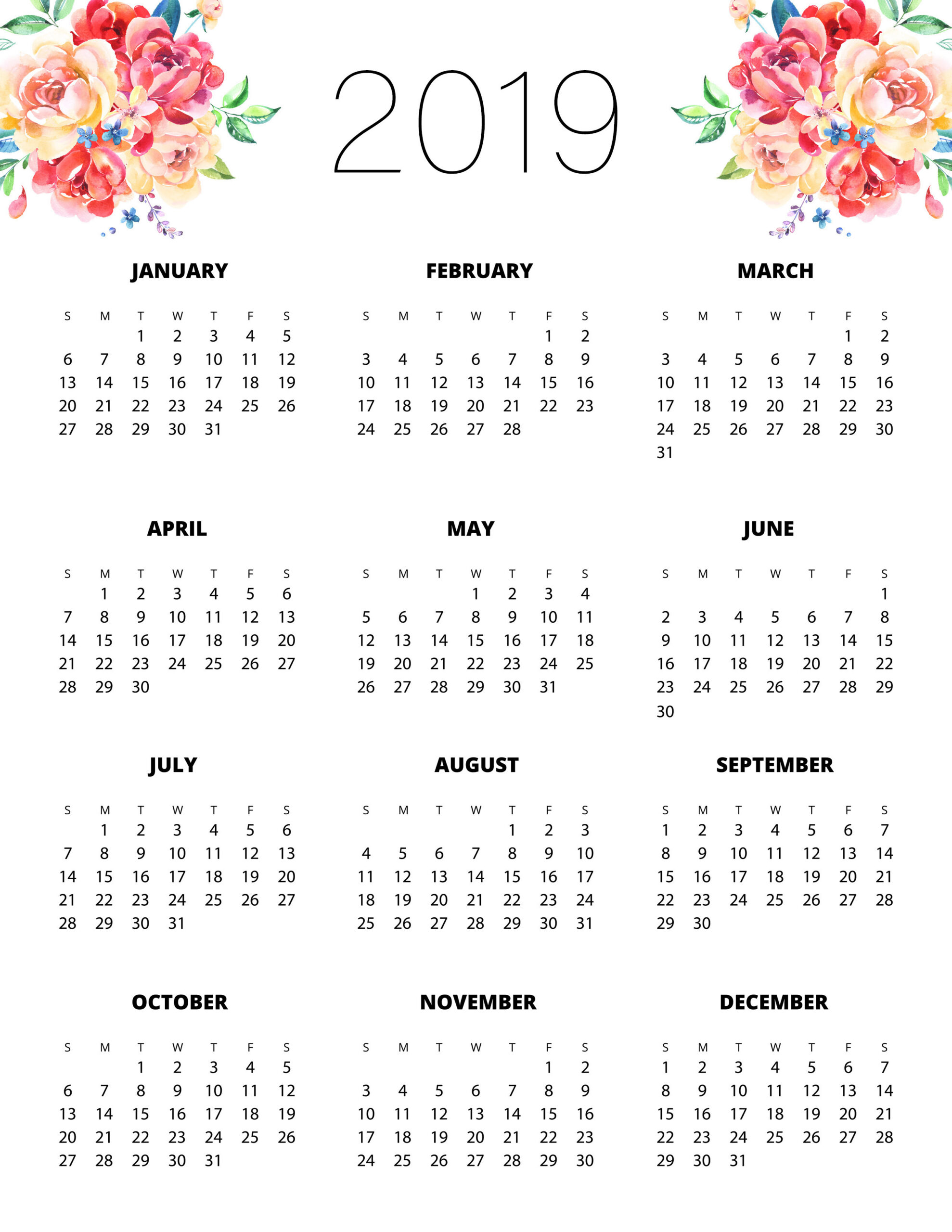 Free Printable 2019 Planner 50 Plus Printable Pages!!! - The intended for Free Printables 2019