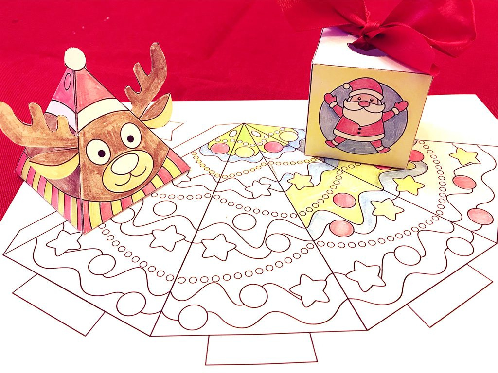 Free Printable 3-D Christmas Crafts. Teachersmag within Free Printable Christmas Craft Templates