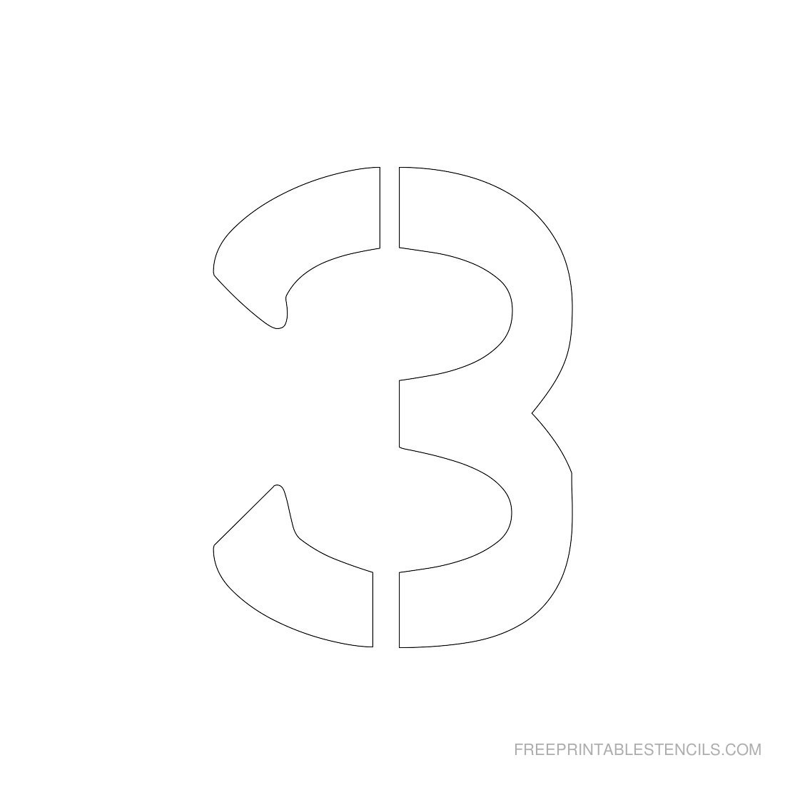 Free Printable 3 Inch Number Stencils 1-10 - Worksheets Library in Free Printable 3 Inch Number Stencils