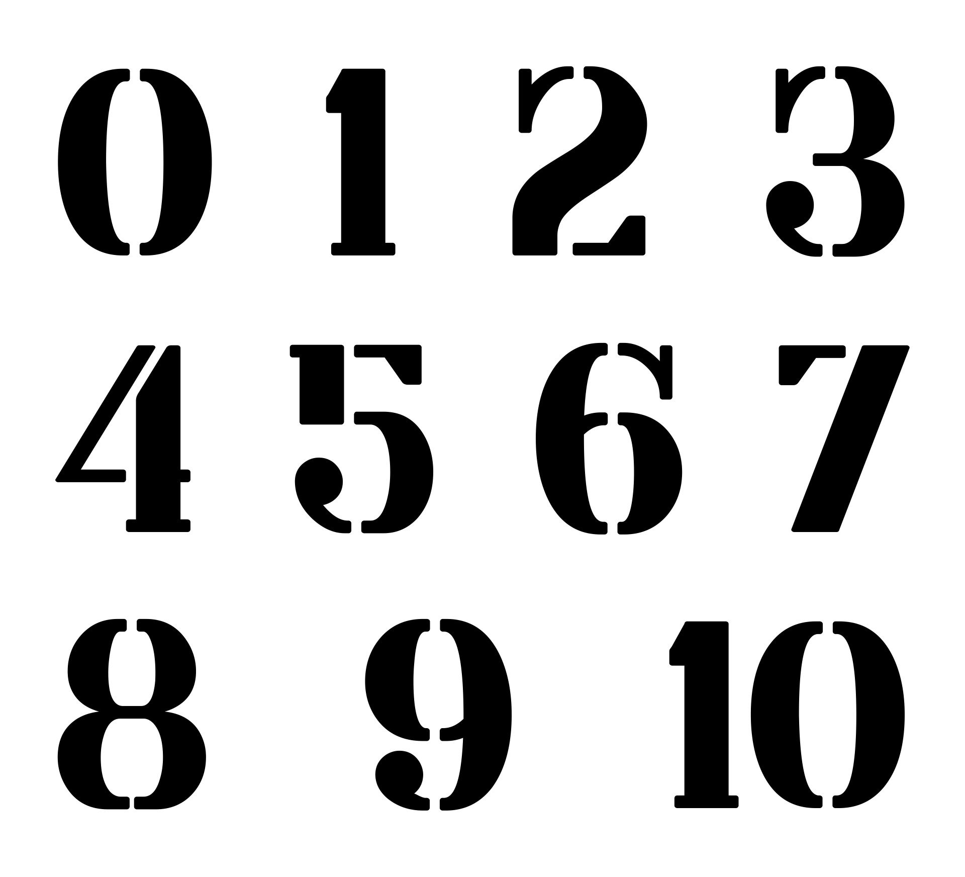 Free Printable 3 Inch Number Stencils 1-10 - Worksheets Library intended for Free Printable 3 Inch Number Stencils
