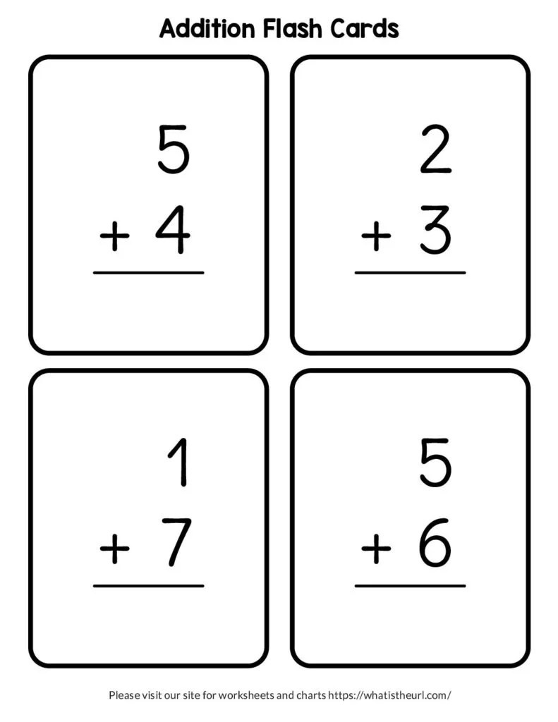 Free Printable Addition And Subtraction Flashcards - Printable in Free Printable Math Flashcards Addition