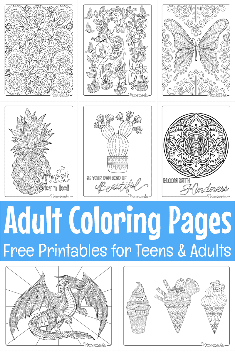 Free Printable Adult Coloring Pages intended for Free Printable Images