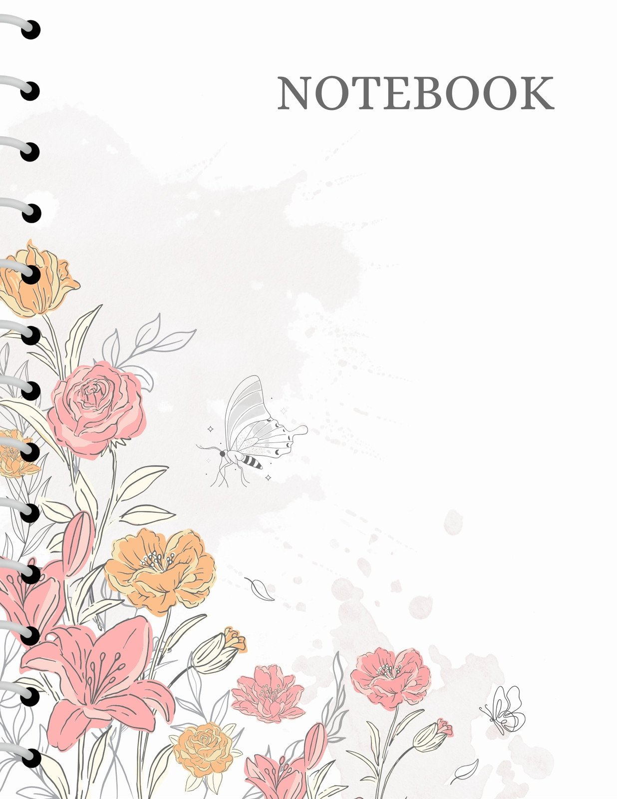 Free Printable Aesthetic Notebook Cover Templates | Canva regarding Free Printable Watercolor Notebook Covers