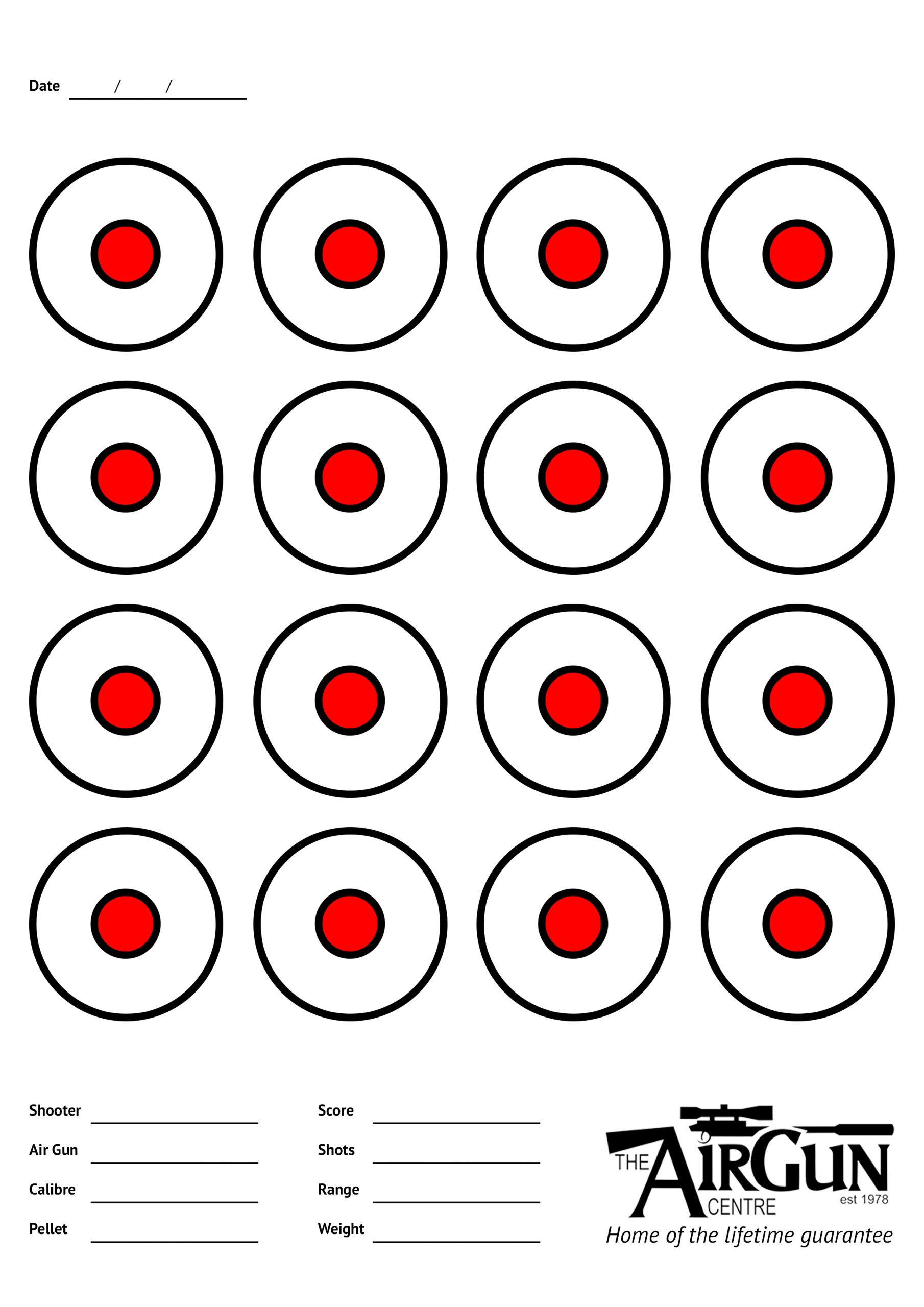 Free Printable Air Rifle Targets (A4, 17Cm &amp;amp; 14Cm) - The Airgun Centre with Free Printable Targets